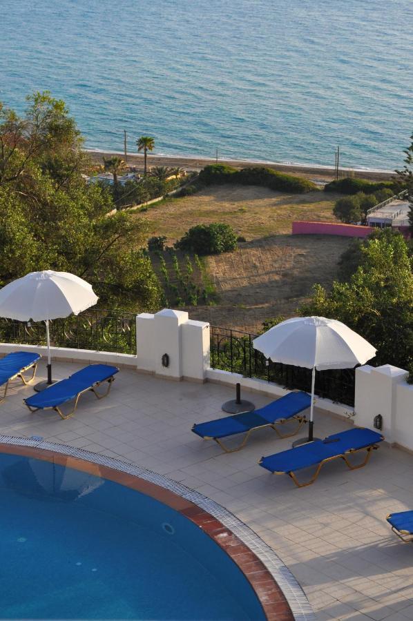 Holiday Apartments Maria With Pool And Panorama View - Agios Gordios Beach Kültér fotó
