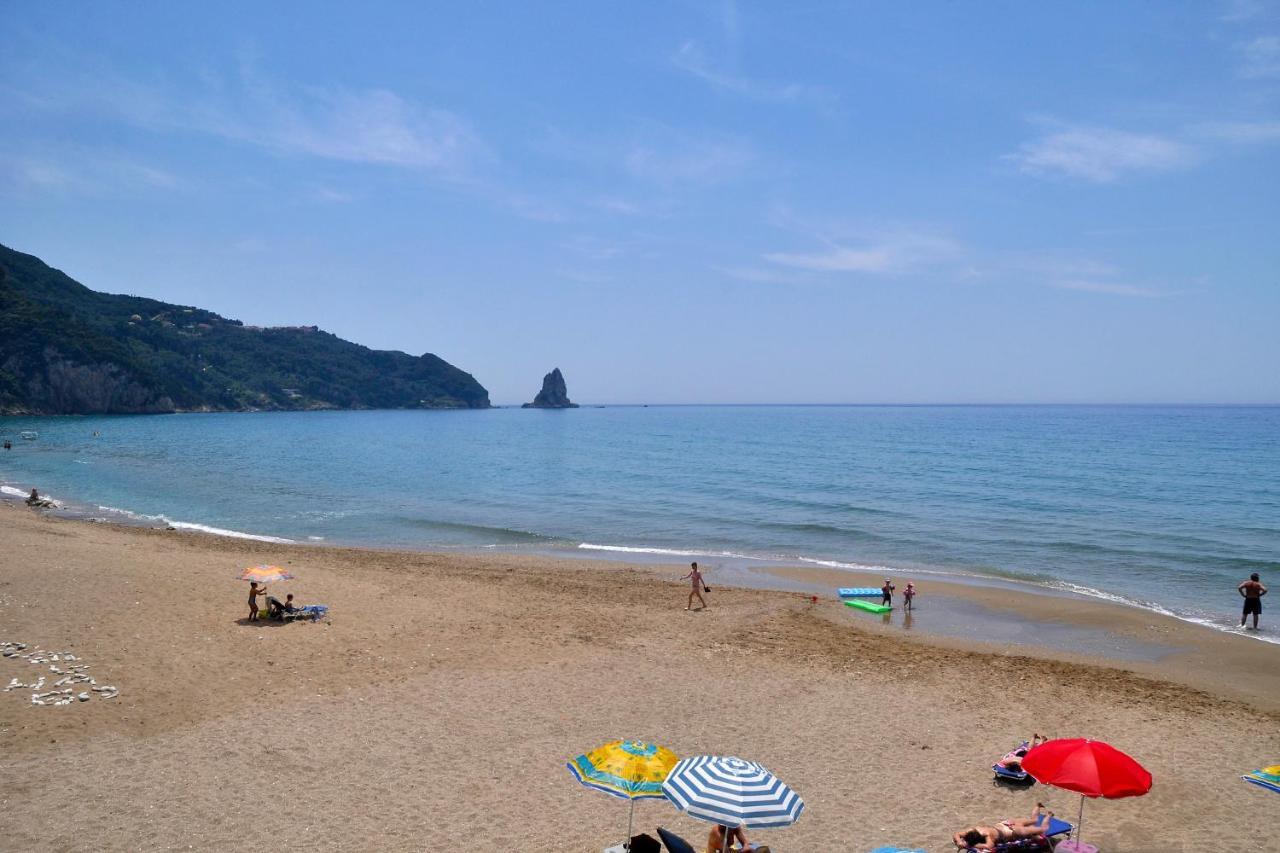 Holiday Apartments Maria With Pool And Panorama View - Agios Gordios Beach Kültér fotó